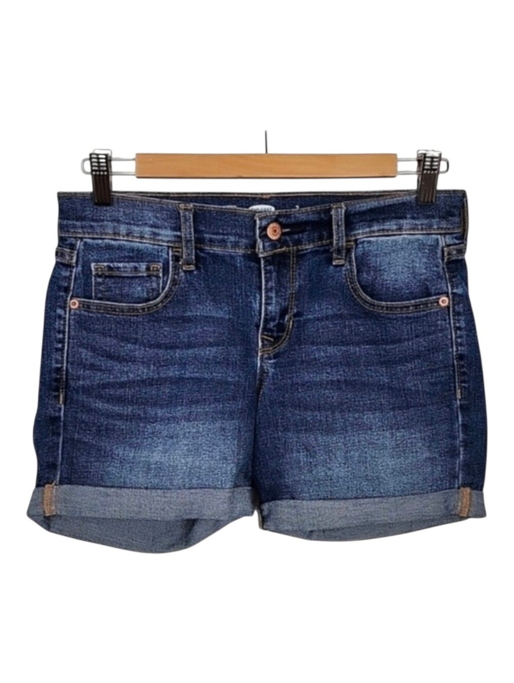 Old Navy Women's Blue Fitted Denim Stretch Jean Shorts 2 Regular